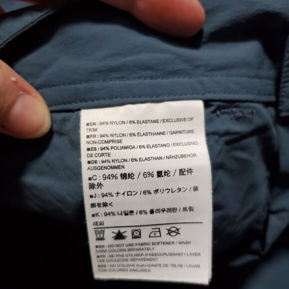 ARC'TERYX Parapet Hiking Capris Pants TerraTex Nylon Gorpcore Blue Women 8 x 19" - Picture 11 of 16